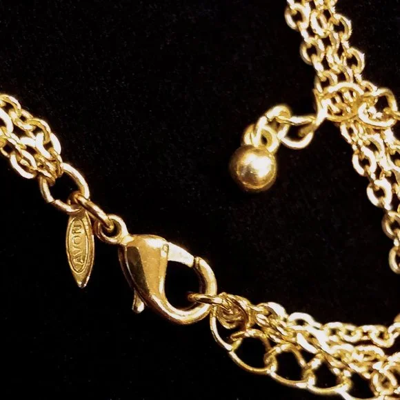 Vintage Avon Triple Strand Necklace - Picture 3 of 3